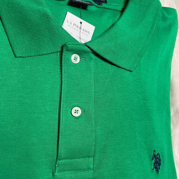 New U.S. Polo Assn Men’s Green Polo Shirt, M - Picture 7 of 15